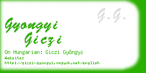 gyongyi giczi business card