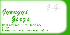 gyongyi giczi business card